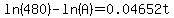 ln%28480%29-ln%28A%29=0.04652t