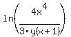 ln%284x%5E4%2F3y%28x%2B1%29%29