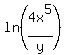 ln%284x%5E5%2Fy%29