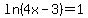 ln%284x+-+3%29+=+1