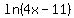 ln%284x-11%29