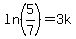 ln%285%2F7%29=3k