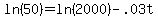 ln%2850%29+=+ln%282000%29+-+.03t
