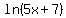 ln%285x%2B7%29