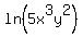 ln%285x%5E3y%5E2%29