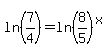 ln%287%2F4%29=+ln%288%2F5%29%5Ex