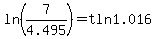 ln%287%2F4.495%29+=+tln1.016