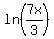 ln%287x%2F3%29
