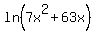 ln%287x%5E2%2B63x%29