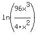 ln%2896x%5E3%2F4x%5E2%29