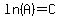 ln%28A%29=C