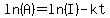 ln%28A%29=ln%28I%29-kt