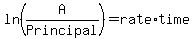 ln%28A%2FPrincipal%29=rate%2Atime