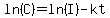 ln%28C%29=ln%28I%29-kt