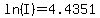 ln%28I%29=4.4351