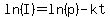ln%28I%29=ln%28p%29-kt