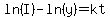 ln%28I%29-ln%28y%29=kt