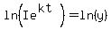 ln%28Ie%5E%28kt%29%29=ln%28y%29