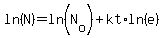 ln%28N%29=ln%28N%5Bo%5D%29%2Bkt%2Aln%28e%29