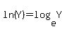 ln%28Y%29=log%28e%2CY%29
