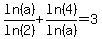 ln%28a%29%2Fln%282%29%2Bln%284%29%2Fln%28a%29=3