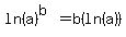 ln%28a%29%5E%28b%29+=+b%28ln%28a%29%29