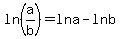 ln%28a%2Fb%29=lna-lnb