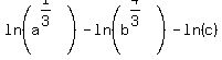 ln%28a%5E%281%2F3%29%29-ln%28b%5E%284%2F3%29%29-ln%28c%29