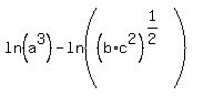 ln%28a%5E3%29+-+ln%28%28b%2Ac%5E2%29%5E%281%2F2%29%5E%22%22%29