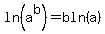 ln%28a%5Eb%29=bln%28a%29