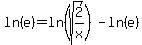 ln%28e%29+=+ln%28sqrt%282%2Fx%29%29-ln%28e%29
