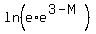 ln%28e%2Ae%5E%283-M%29%29