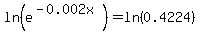 ln%28e%5E%28-0.002x%29%29+=+ln%280.4224%29