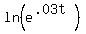 ln%28e%5E%28.03t%29%29