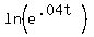 ln%28e%5E%28.04t%29%29