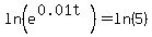 ln%28e%5E%280.01t%29%29=ln%285%29