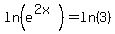 ln%28e%5E%282x%29%29+=+ln%283%29