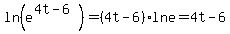 ln%28e%5E%284t-6%29%29=%284t-6%29%2Alne=4t-6