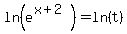 ln%28e%5E%28x%2B2%29%29+=+ln%28t%29%29