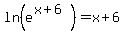 ln%28e%5E%28x%2B6%29%29+=+x%2B6