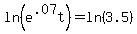 ln%28e%5E.07t%29+=+ln%283.5%29