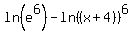 ln%28e%5E6%29-+ln%28%28x+%2B+4%29%29%5E6