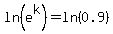 ln%28e%5Ek%29=ln%280.9%29