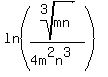 ln%28root%283%2Cmn%29%2F%284m%5E2n%5E3%29%29%29