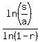 ln%28s%2Fa%29%2Fln%281-r%29