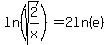 ln%28sqrt%282%2Fx%29%29=2ln%28e%29
