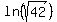ln%28sqrt%2842%29%29