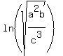 ln%28sqrt%28a%5E2b%2Fc%5E3%29%29
