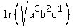 ln%28sqrt%28a%5E3b%5E2c%5E1%29%29