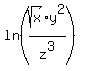 ln%28sqrt%28x%29%2Ay%5E2%2Fz%5E3%29